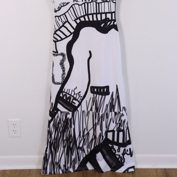 Doodles Printed Textile Mock Neck Dress - SMALL/MEDIUM - Picture 7 of 7